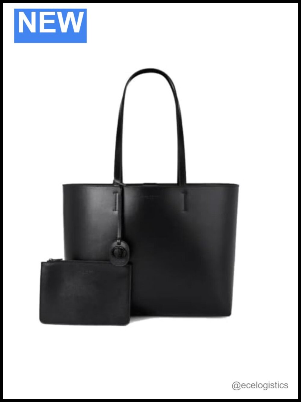Leather Tote Bag with Magnetic Closure, Top Handles, Satchel Silhouette for